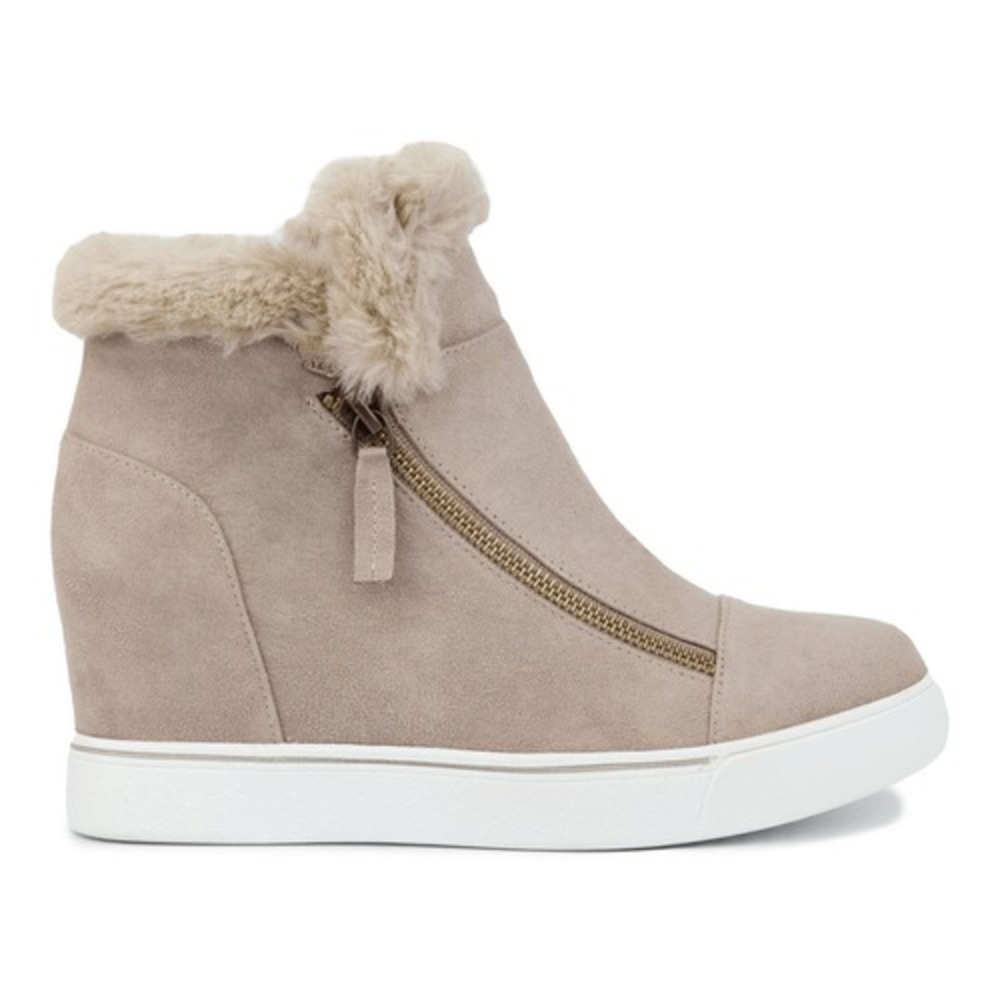 Sugar Kiwi Women's Hidden Wedge‎ Sneakers Tan 8 - Picture 2 of 10